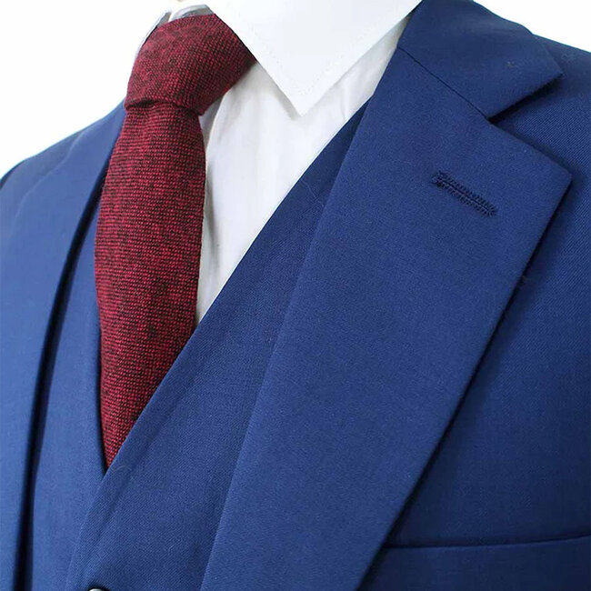 Men's tailored suit | 3-piece suit | Classic Navy | worsted wool | Summer collection