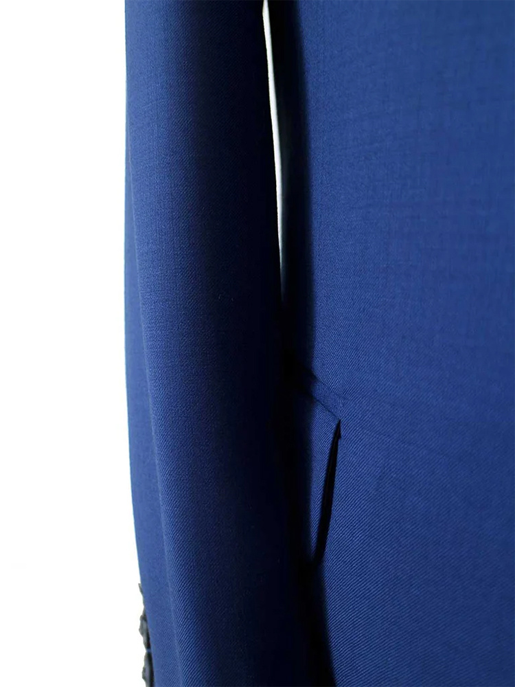 Costume sur mesure pour homme | Costume 3 pièces | Bleu Marine | Laine peignée | Léger et respirant