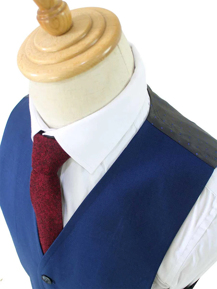 Costume sur mesure pour homme | Costume 3 pièces | Bleu Marine | Laine peignée | Léger et respirant