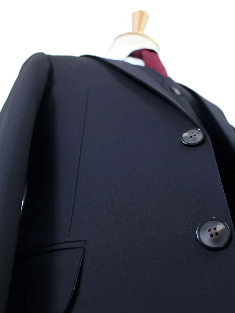 Traje sastre hombre | Traje 3 piezas | Negro | Lana estambre | Ligero y transpirable