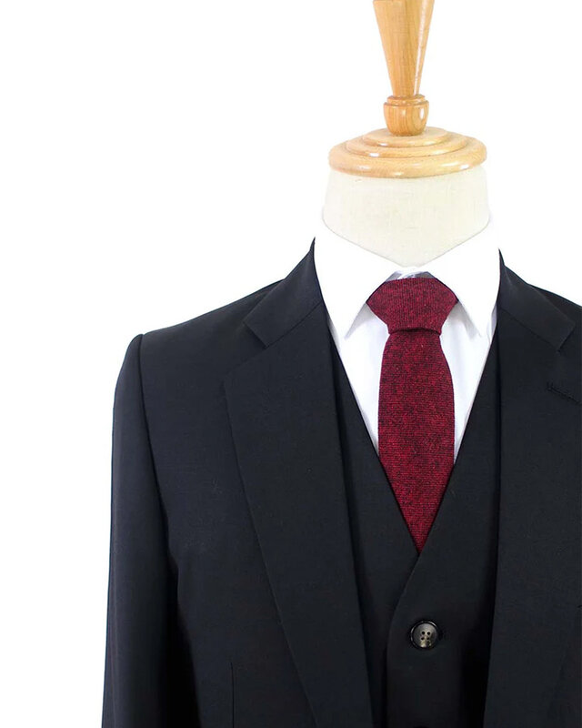 Costume sur mesure pour homme | Costume 3 pièces | Noir | Laine peignée | Léger et respirant