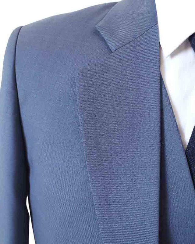 Costume sur mesure pour homme | Costume 3 pièces | Bleu Clair | Laine peignée | Léger et respirant