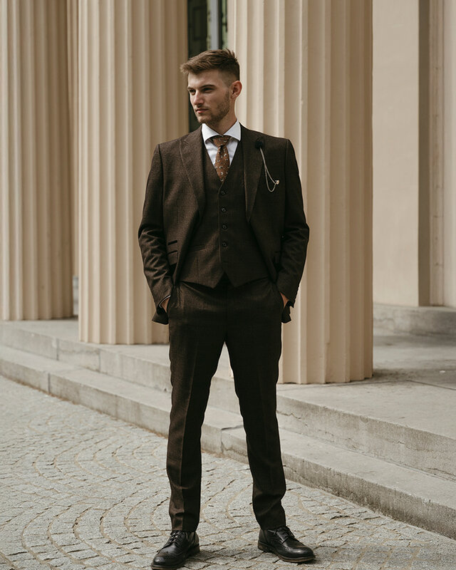 Cavani Caridi Brown | Traje de 3 piezas | Marrón | Thomas Shelby | Peaky Blinders