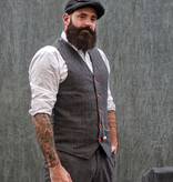 Herren Maßanzug | 3-teiliger Anzug | grau/rot kariert | Aberama Gold | Peaky Blinders