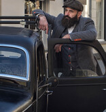 Herren Maßanzug | 3-teiliger Anzug | grau/rot kariert | Aberama Gold | Peaky Blinders