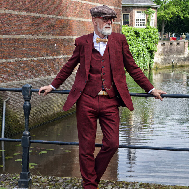 Costume sur mesure pour homme | costume 3 pièces | barleycorn rouge | Scudboat | Peaky Blinders