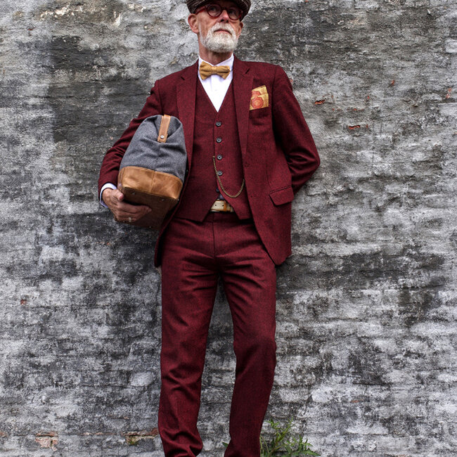 Costume sur mesure pour homme | costume 3 pièces | barleycorn rouge | Scudboat | Peaky Blinders