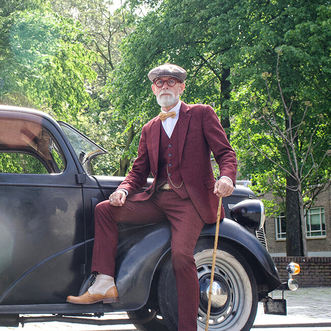 Costume sur mesure pour homme | costume 3 pièces | barleycorn rouge | Scudboat | Peaky Blinders