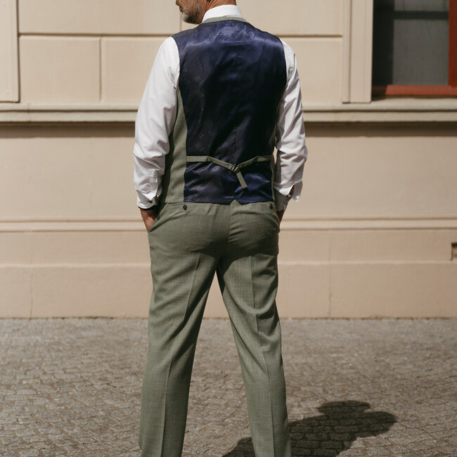 Cavani Limehouse Sage | Traje para hombre | Traje de 3 piezas | Salvia verde | Aberama Gold