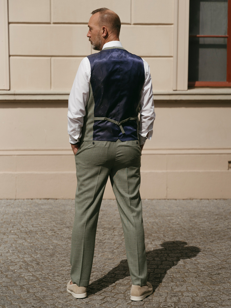 Cavani Limehouse Sage | Suit for men | 3-piece suit | Sage green | Aberama Gold