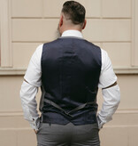 Cavani Mayfair PT | Costume homme | costume 3 pièces | Gris/Bleu | Thomas Shelby