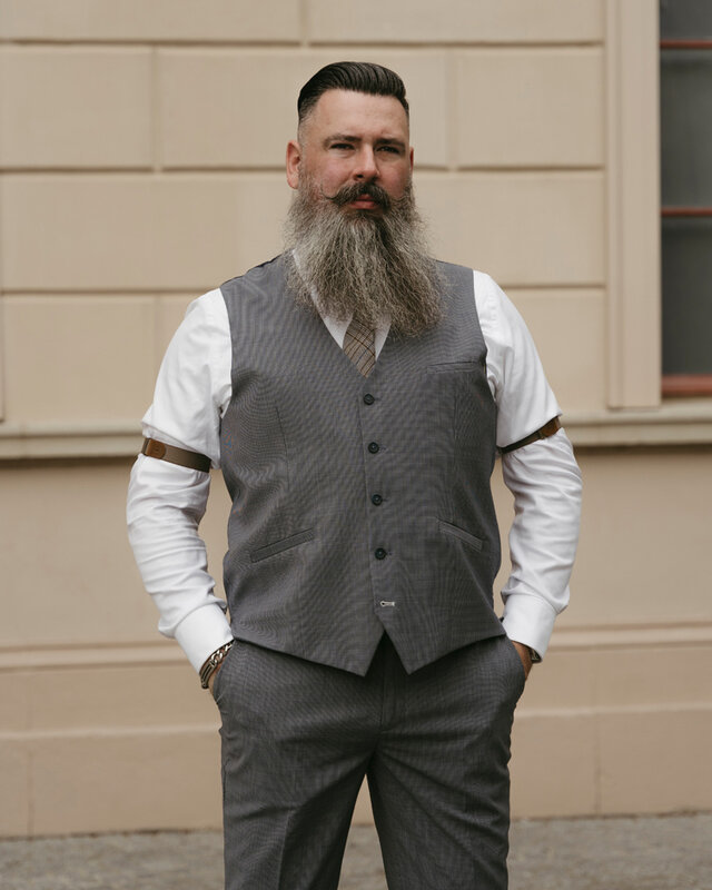 Cavani Mayfair PT | Traje para hombre | Traje de 3 piezas | Gris/Azul | Thomas Shelby