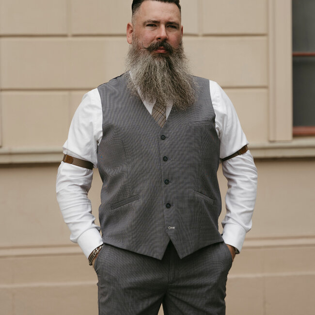 Cavani Mayfair PT | Costume homme | costume 3 pièces | Gris/Bleu | Thomas Shelby