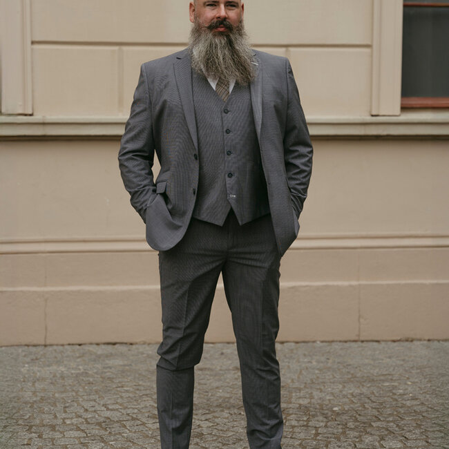 Cavani Mayfair PT | Costume homme | costume 3 pièces | Gris/Bleu | Thomas Shelby