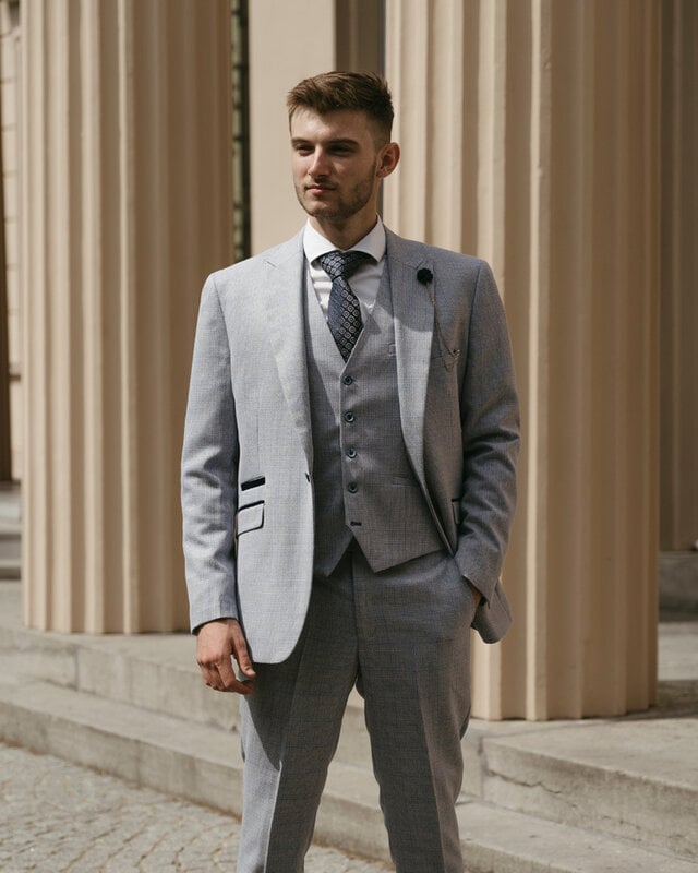 Cavani Caridi Sky Blue | 3-piece suit | Sky Blue | Prince-of-Wales | Peaky Blinders