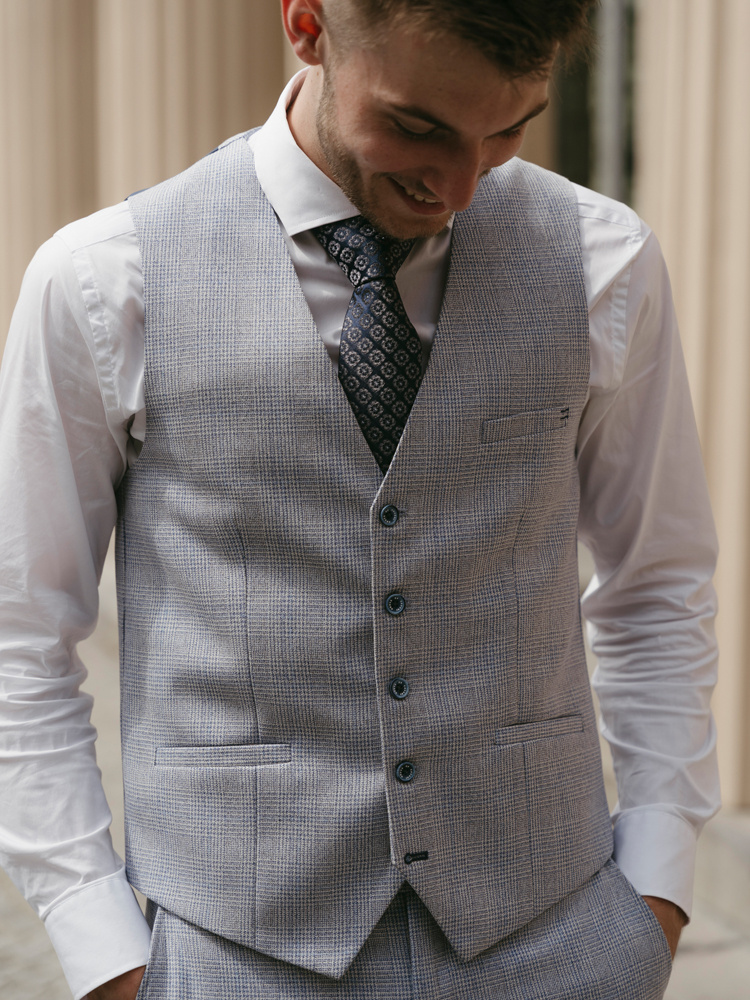 Cavani Caridi Sky Blue | 3-piece suit | Sky Blue | Prince-of-Wales | Peaky Blinders