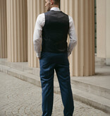 Costume sur mesure pour homme | Costume 3 pièces | Bleu Marine | Laine peignée | Léger et respirant