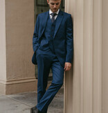 Costume sur mesure pour homme | Costume 3 pièces | Bleu Marine | Laine peignée | Léger et respirant