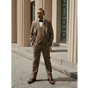 Men's tailored suit | 3-piece suit | Light Brown | worsted wool | Lightweight & breathable