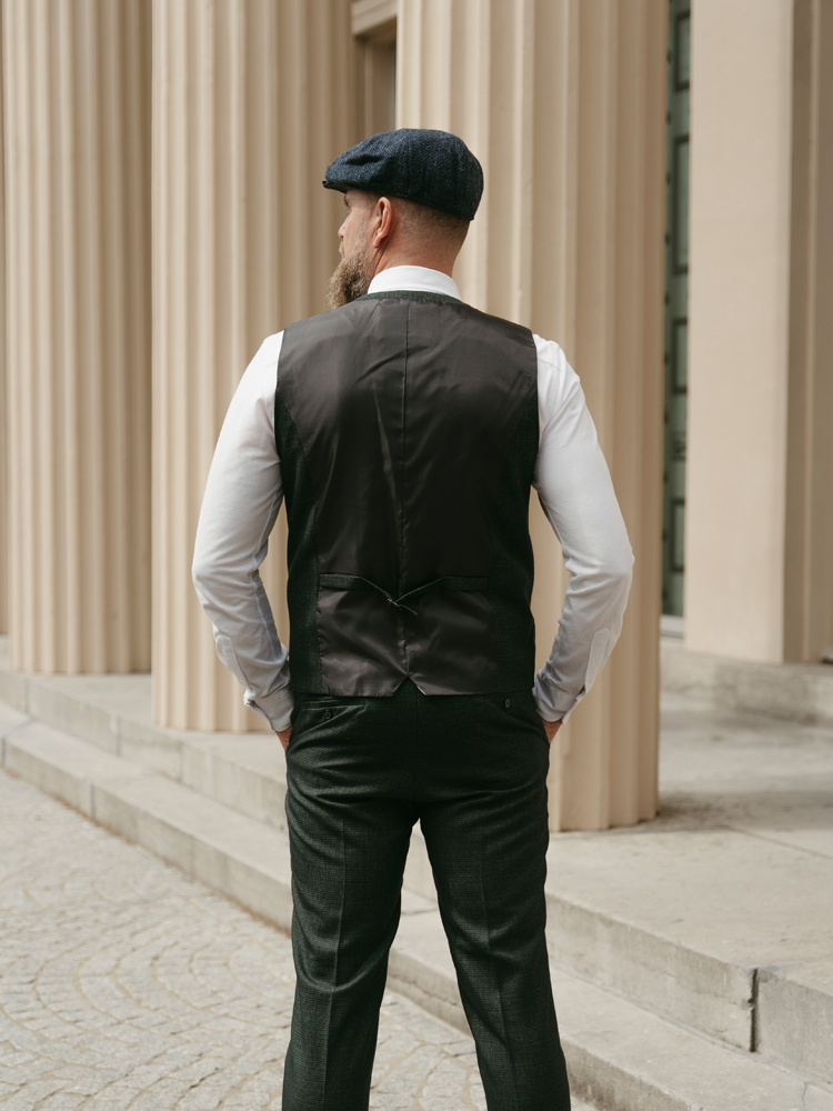 Cavani Graves Green | Traje de 3 piezas | Verde | Prince-of-Wales | Peaky Blinders