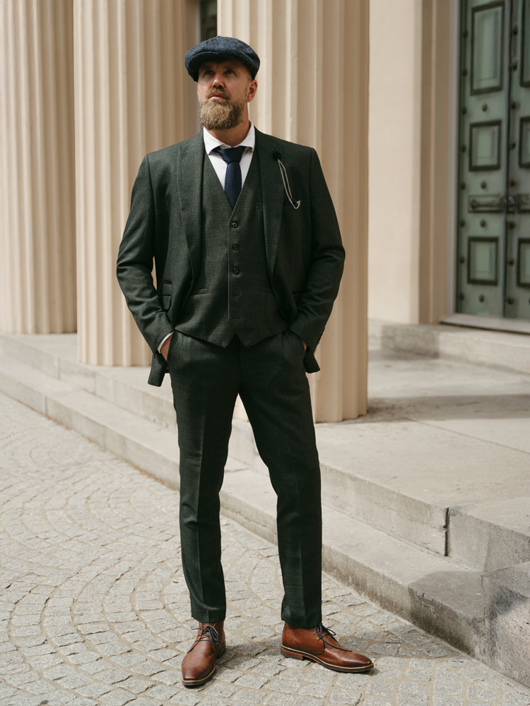 Cavani Caridi Green | costume 3 pièces | Vert | Prince-of-Wales | Peaky Blinders