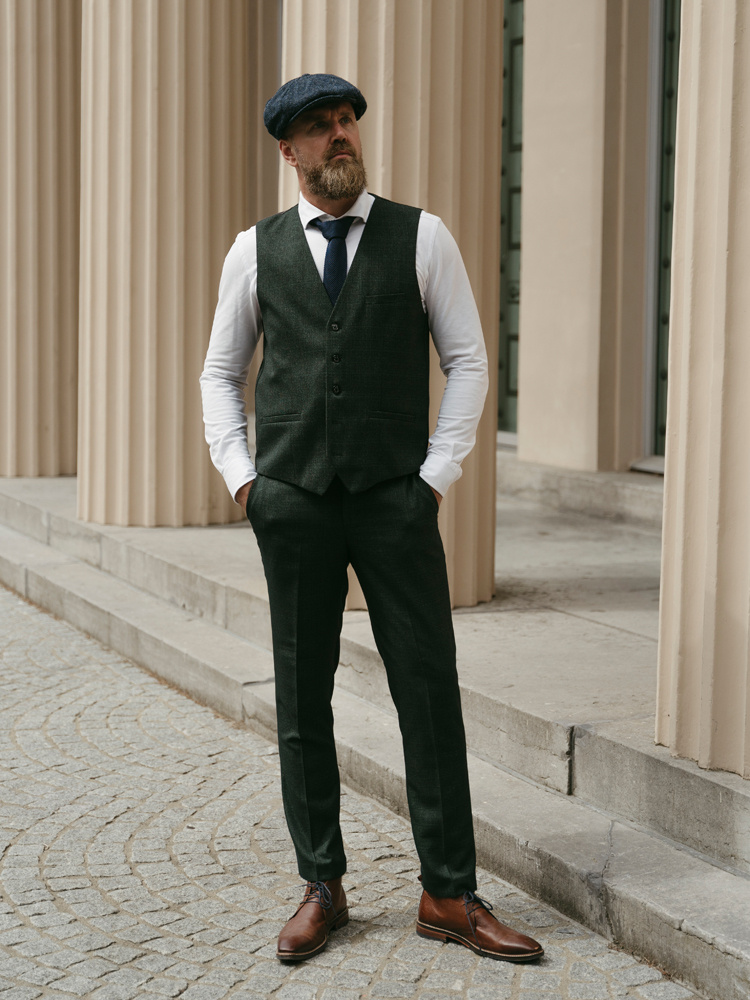 Cavani Graves Green | 3-teiliger Anzug | Grün | Prince-of-Wales | Peaky Blinders