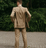 Men's tailored suit | 3-piece suit | Classic Khaki | worsted wool | Lightweight & breathable