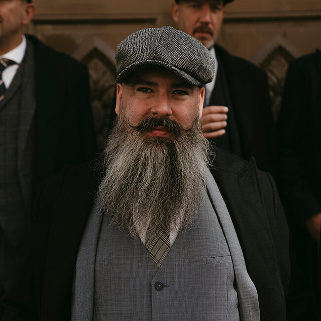 Cavani Mayfair PT | Costume homme | costume 3 pièces | Gris/Bleu | Thomas Shelby