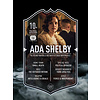 Ada Shelby | Ultimative Karte | Plexiglasplatte | Peaky Blinders