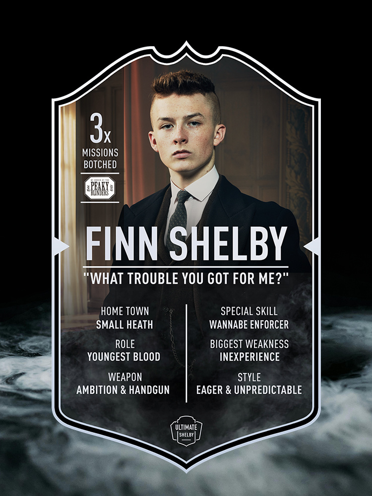 Finn Shelby | Ultimate Card | Plexiglas Bord | Peaky Blinders | Peaky Blinders