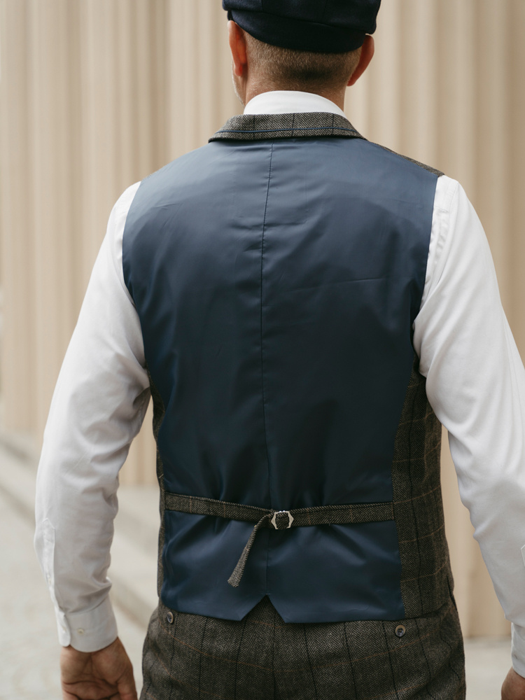 Cavani Traje de 3 piezas Peaky Blinders Albert Gris - Traje listo para usar