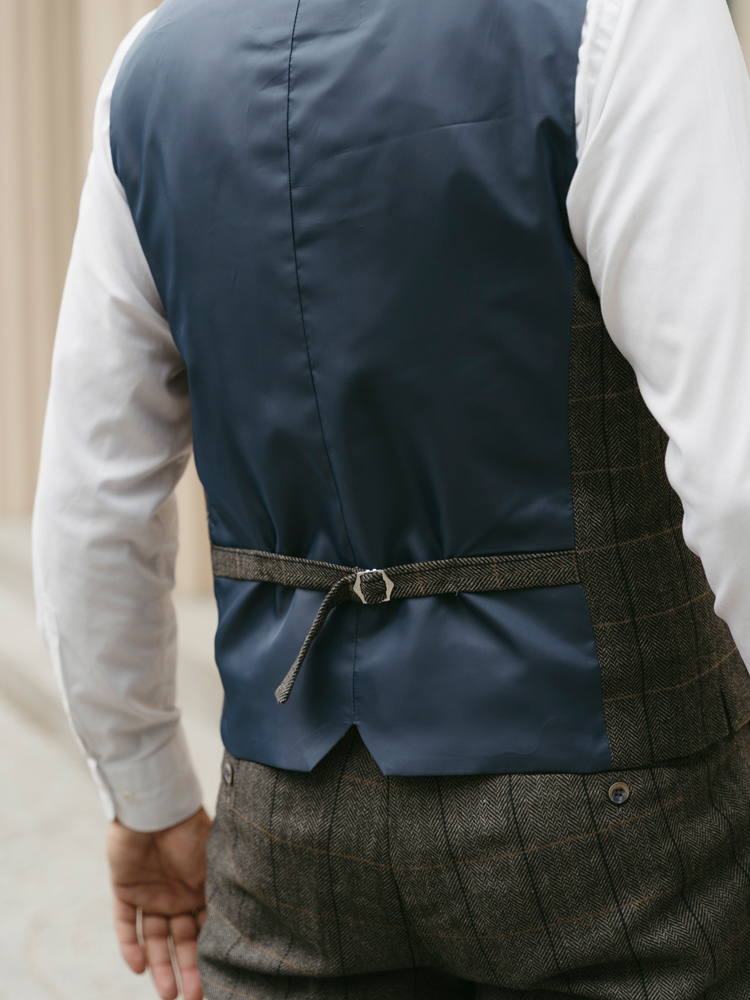 Cavani Traje de 3 piezas Peaky Blinders Albert Gris - Traje listo para usar