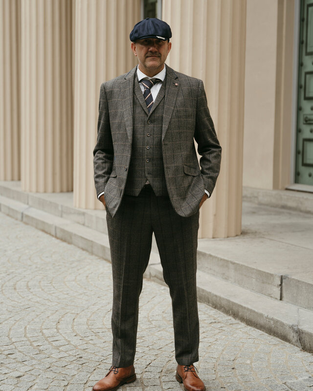 Cavani 3-teiliger Peaky Blinders Albert Anzug Grau - Konfektionsanzug