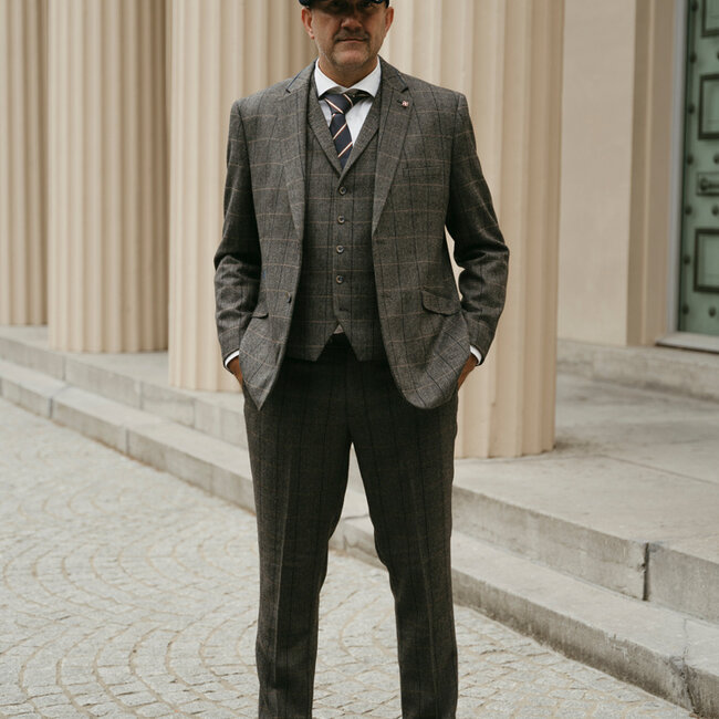 Cavani 3-piece Peaky Blinders Albert Suit Grey - Ready-to-wear suits