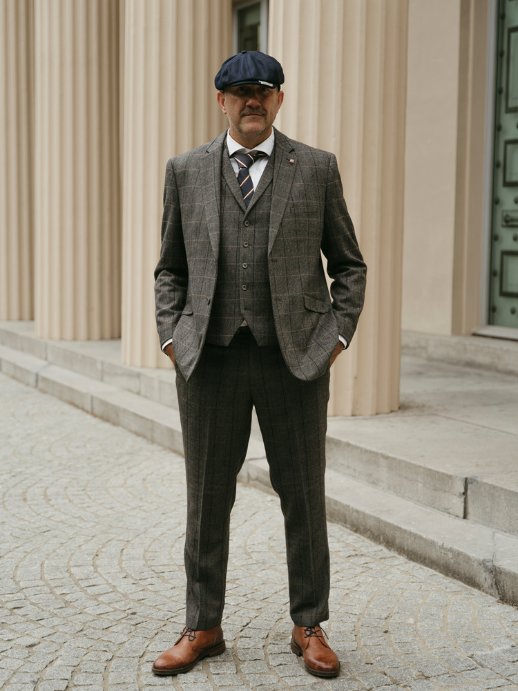 Cavani 3-teiliger Peaky Blinders Albert Anzug Grau - Konfektionsanzug