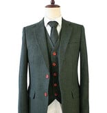 Men's tailored suit | 3-piece suit | green herringbone | thomas shelby | peaky blinders