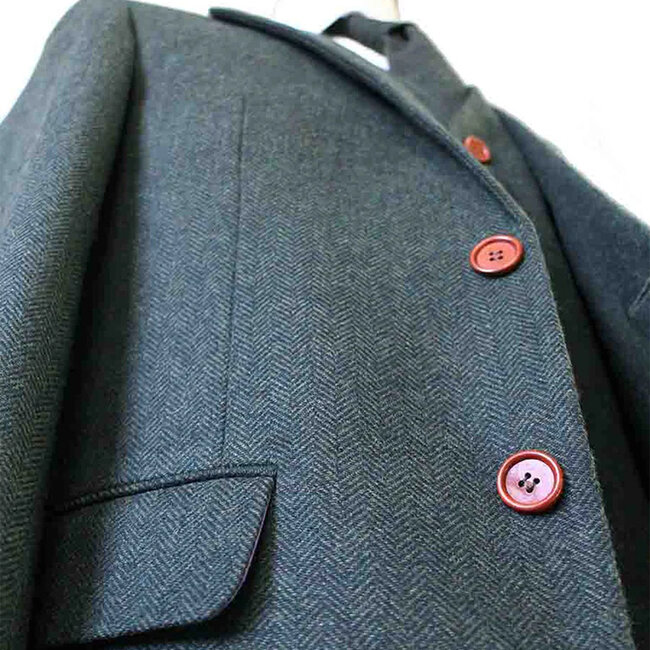 Costume sur mesure pour homme | costume 3 pièces | chevron vert | thomas shelby | peaky blinders
