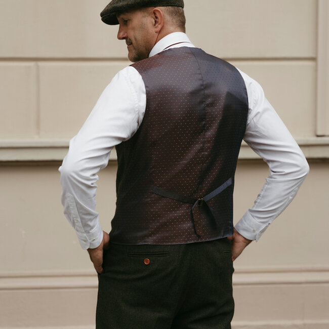 Costume sur mesure pour homme | costume 3 pièces | chevron vert | thomas shelby | peaky blinders