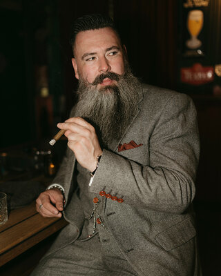 Tweed Suit Grey Herringbone