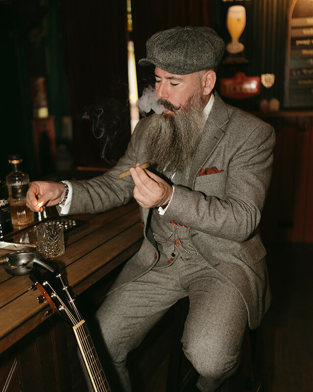 Costume sur mesure pour homme | costume 3 pièces | chevron gris | Thomas Shelby | Peaky Blinders