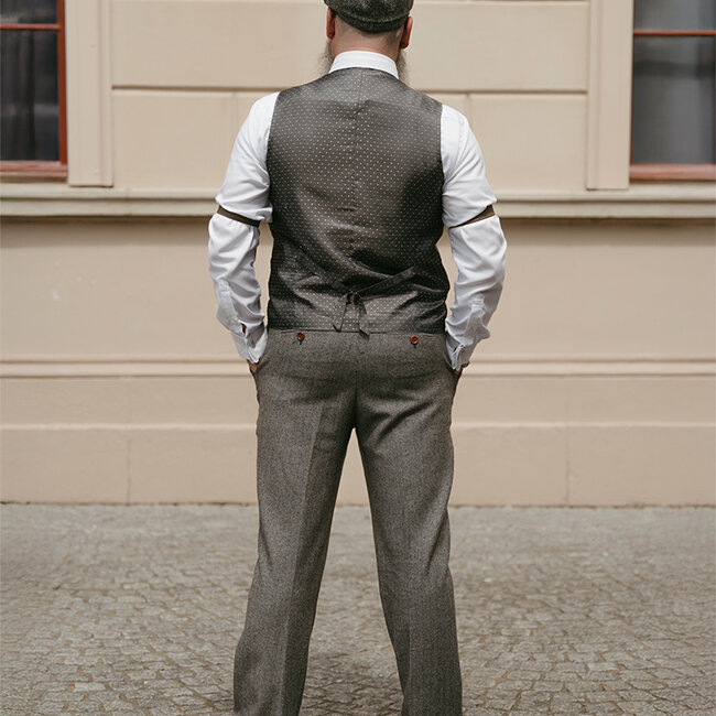 Maatpak voor heren | 3-delig pak | grijs visgraat | Thomas Shelby | Peaky Blinders