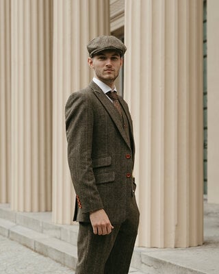 Traje Tweed Verde Campestre Espiga