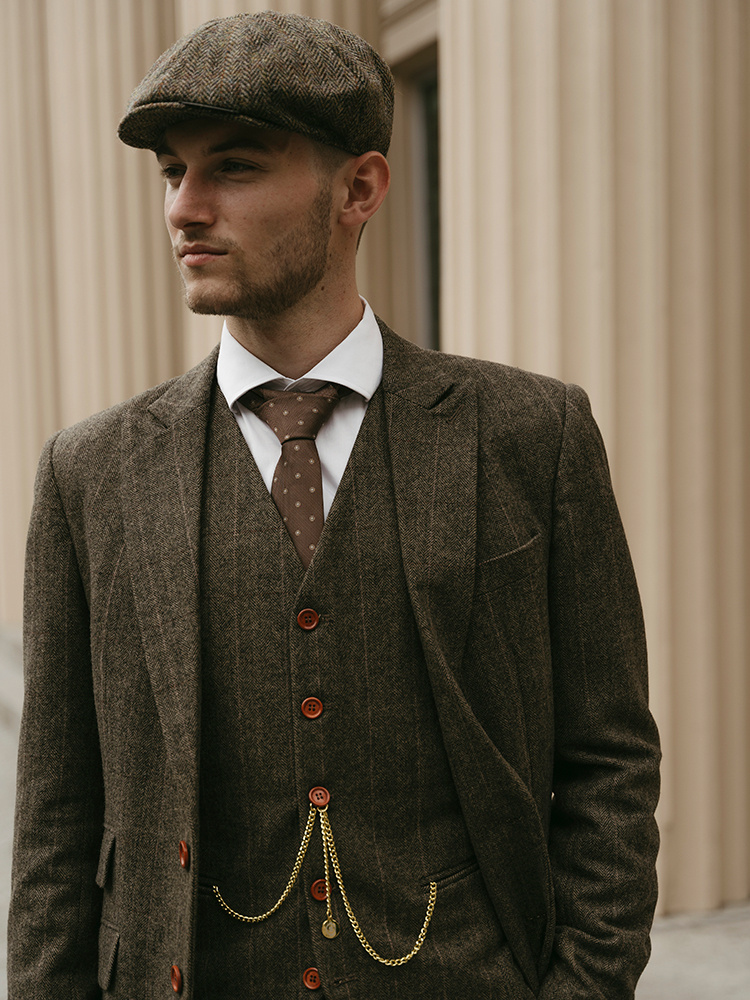 Suit Herringbone Waistcoat Mens Mens Classic Wool Tweed Suit Vest