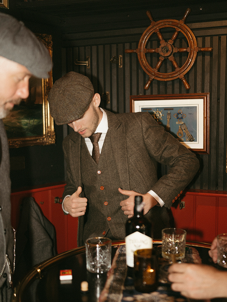 Tweed Pak Country Groen Visgraat | Peaky Blinders