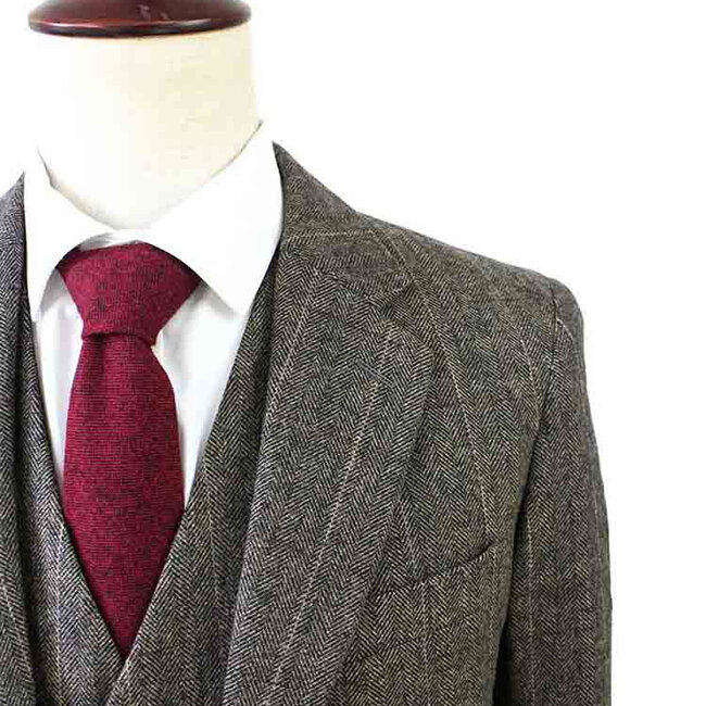Traje sastre hombre | Traje 3 piezas | Espiga verde | Finn Shelby | Peaky Blinders