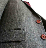 Traje sastre hombre | Traje 3 piezas | Espiga verde | Finn Shelby | Peaky Blinders