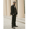 Men's tailored suit | 3-piece suit | black herringbone | Alfie Solomons | Peaky Blinders