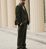 Men's tailored suit | 3-piece suit | black herringbone | Alfie Solomons | Peaky Blinders