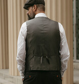 Men's tailored suit | 3-piece suit | black herringbone | Alfie Solomons | Peaky Blinders
