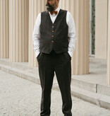Men's tailored suit | 3-piece suit | black herringbone | Alfie Solomons | Peaky Blinders